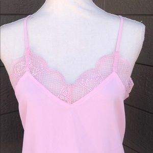 BiBi Pink Lace Tank